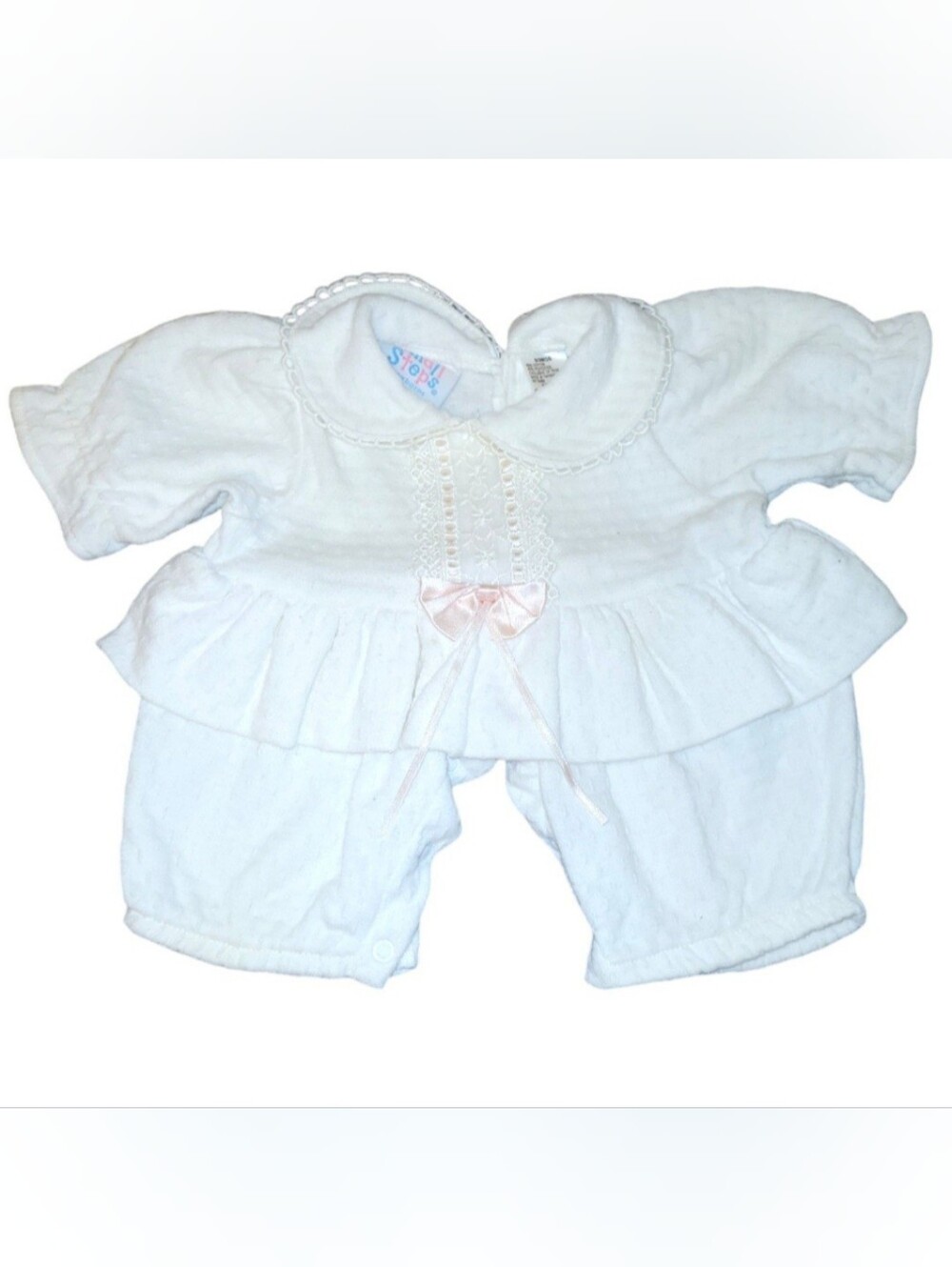 Vintage Baby Infant Romper White Size 0-3 months
